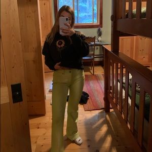 Roberto cavalli rare lime green jeans!!